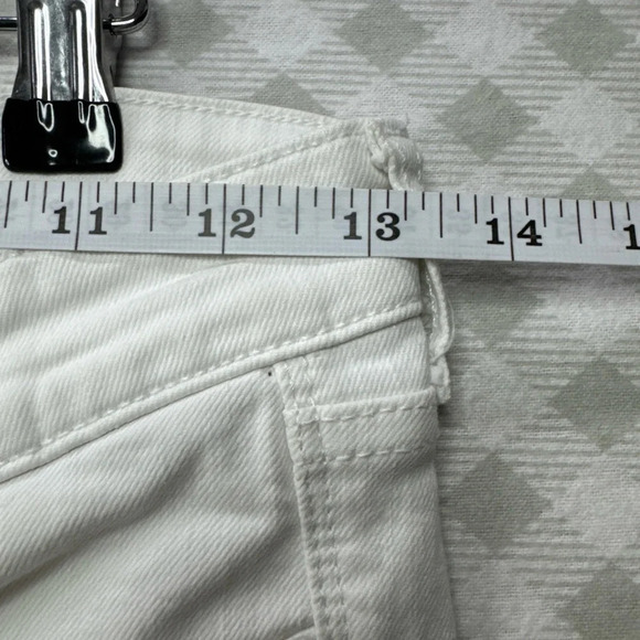 Banana Republic Distressed Jeans Womens 24/00 Petite Skinny Fit Zip Front White - Picture 6 of 8